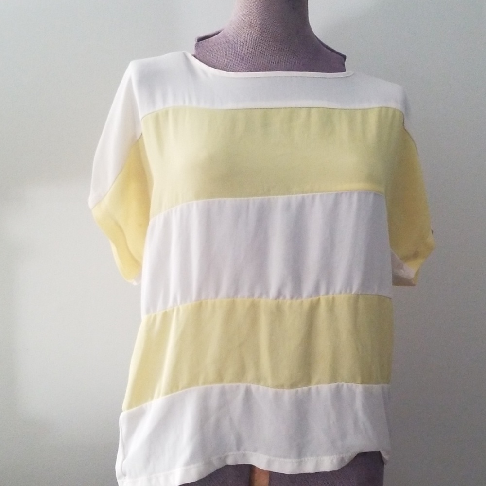 White and yellow shirt
